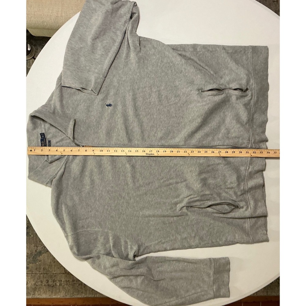 Polo Ralph Lauren Mens 3XLT Estate Rib Full Zip Jacket Grey 100% Cotton Preppy - Picture 5 of 6